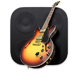 Image of the GarageBand App icon (a guitar in front of speakers)