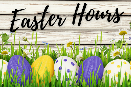 Closed for Easter: April 7 and 10