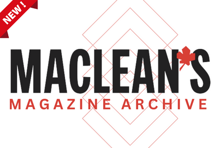 New Database: Maclean's Magazine Archive