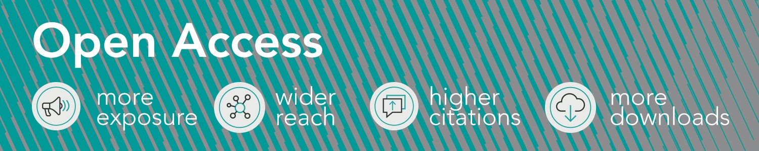 Banner reading Open Access - more exposure - wider reach - higher citations - more downloads