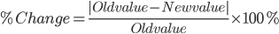 percent change formula