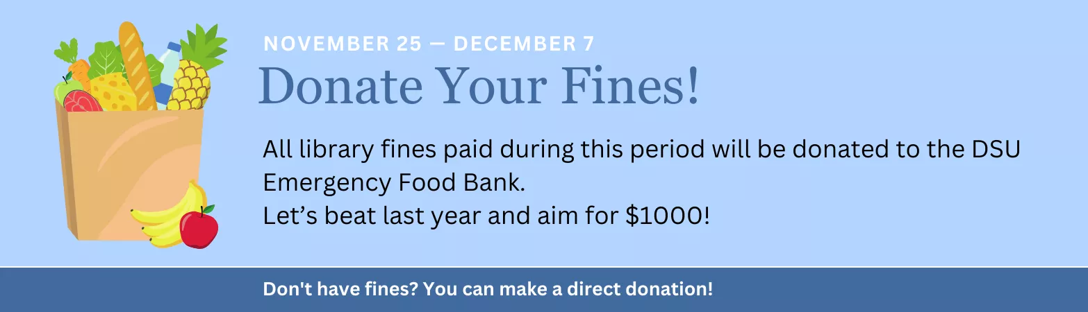 Donate your fines to the DSU Emergency Food Bank