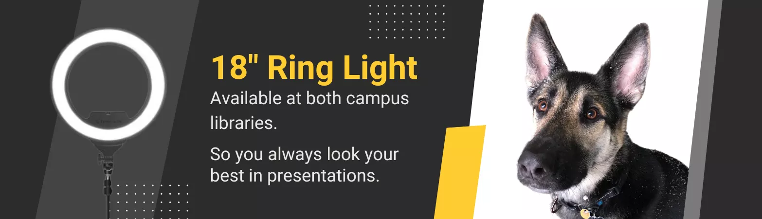 Borrow the ring light for your next presentation