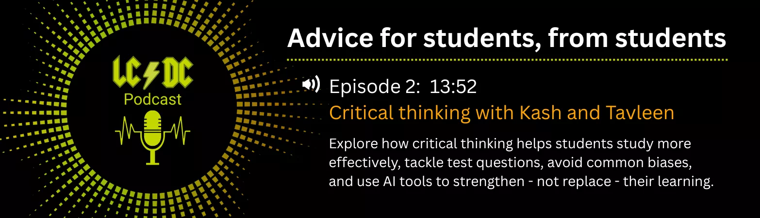 New LC-DC podast. Advice for students, from students.