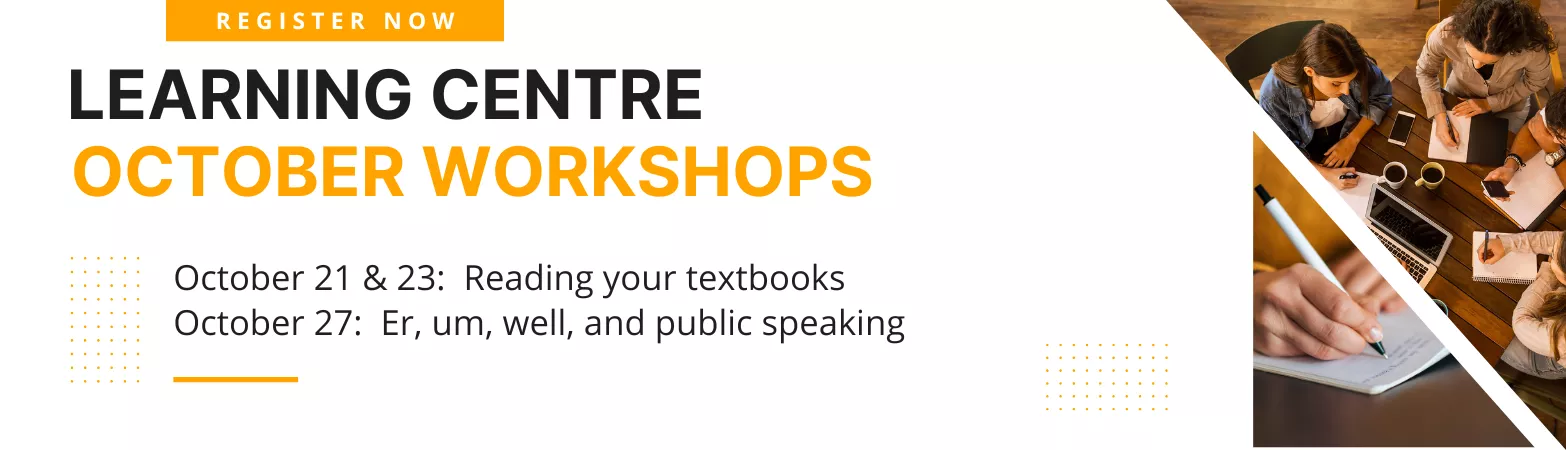 Learning Centre October Workshops