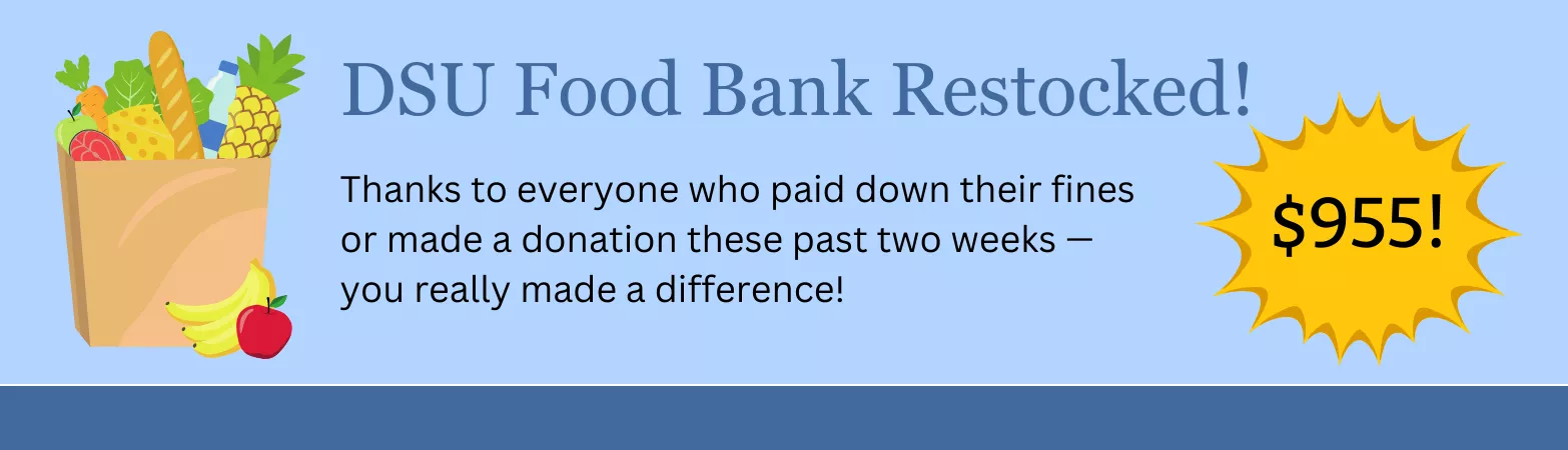 Thanks to everyone who paid down their fines or made a donation these past two weeks —  you really made a difference! $955