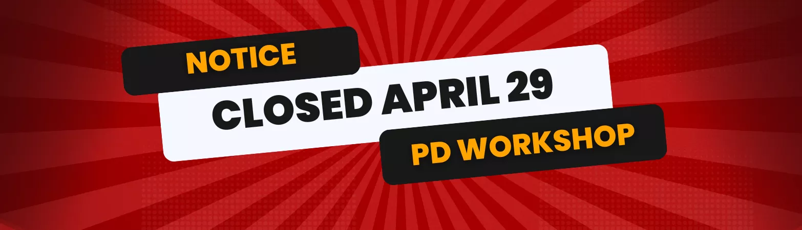 Closed for PD workshops on April 29